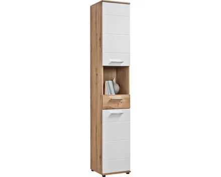 Badhochschrank Bergen Dekor Eiche Artisan weiss 35 x 194 x 35 cm