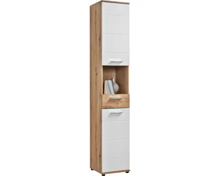 Badhochschrank Bergen Dekor Eiche Artisan weiss 35 x 194 x 35 cm