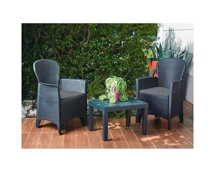 Balkonset Akita anthrazit/grau