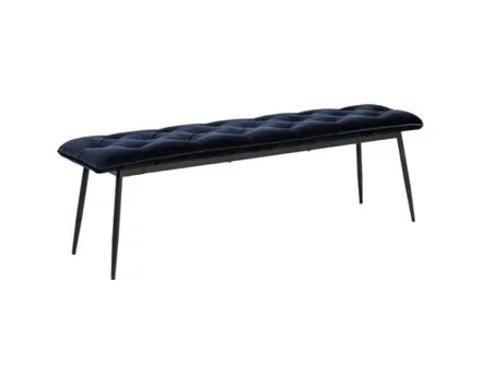 Bank Brooke Samt-Optik dunkelblau