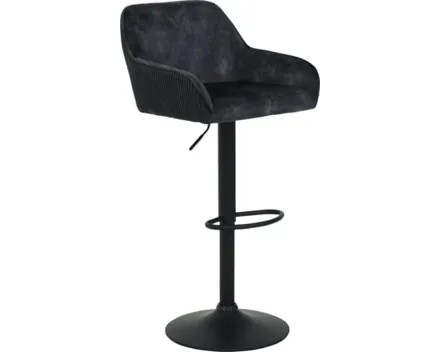 Barhocker Dollie Cordstoff/Velvet anthrazit