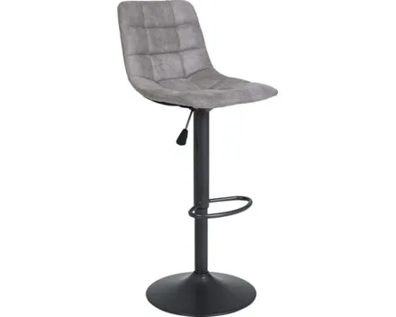 Barhocker Yvonne Microfaser grau