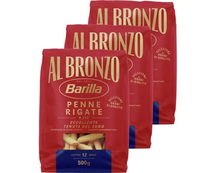 Barilla Al Bronzo Penne Rigate 3x500g