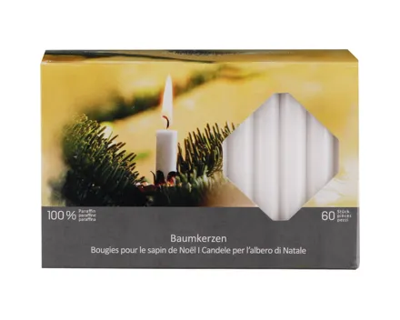 Baumkerzen weiss 60 Stück