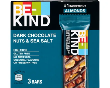 Be-Kind Riegel Dark Chocolate Nuts & Sea Salt