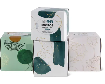 Beauty & Co. Kosmetiktücher-Würfel Quattro, FSC®, 4er-Pack