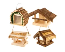 BELAVI Holz Vogelfutter Station