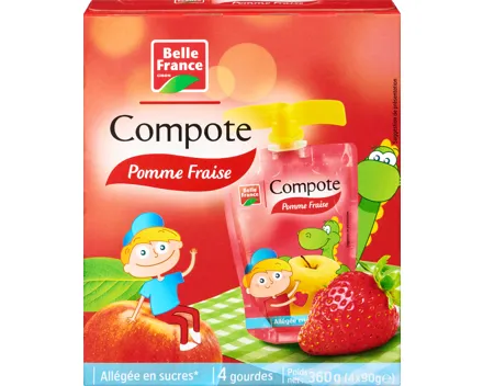 Belle France Fruchtpüree Apfel Erdbeer