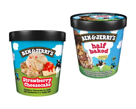 Ben&Jerry’s Strawberry Cheescake/Half Baked Eisbecher