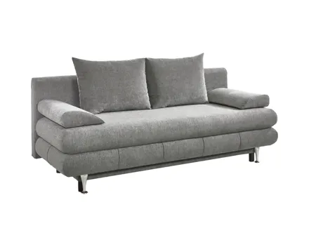 Bettsofa Ben Stoff grau, Bettkasten