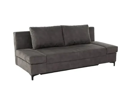 Bettsofa Fred Stoff grau, Bettkasten