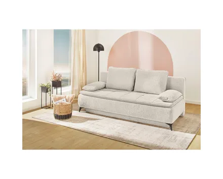 Bettsofa Leandro Stoff Greige Dauerschläfer
