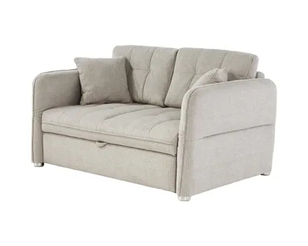 Bettsofa Leon 120 Chenillestoff hellgrau