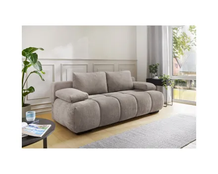 Bettsofa Ronja Stoff Chenille greige, Bettkasten