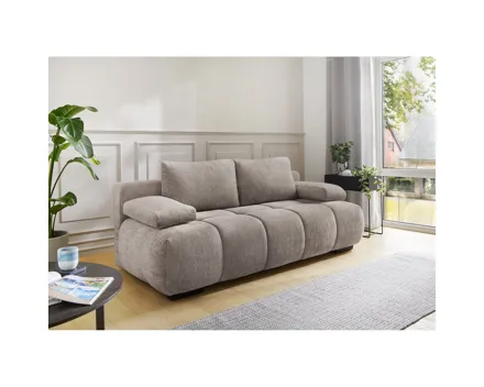 Bettsofa Ronja Stoff Chenille greige, Bettkasten
