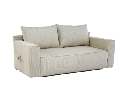 Bettsofa Tom Stoff Cord greige 82 x 200 cm