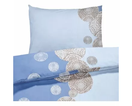 Bettwäsche blau mit Muster 50x70 Kissenbezug