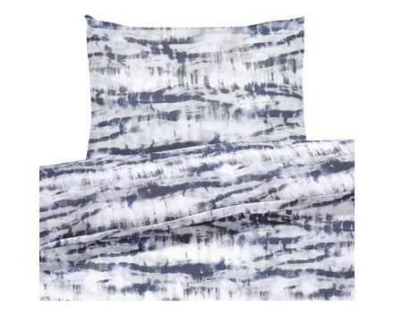 Bettwäsche Renforcé Batik blau 160x210 65x100 Bettanzug Nord