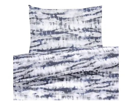 Bettwäsche Renforcé Batik blau 200x210 2x65x65 Bettanzug Fra