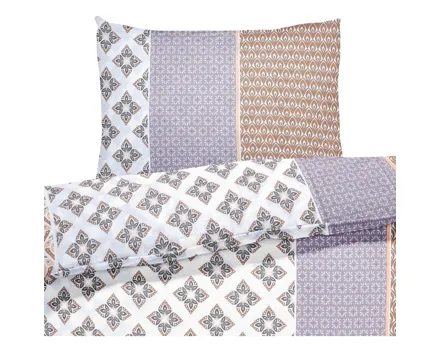 Bettwäsche Satin beige 200x210 2x65x65 Bettanzug Fra