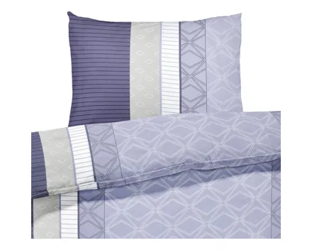 Bettwäsche Satin blau 160x210 65x100 Bettanzug Nord