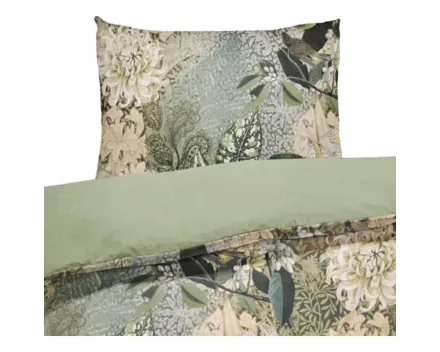 Bettwäsche Satin Jungle grün 200x210 2x65x65 Bettanzug Fra