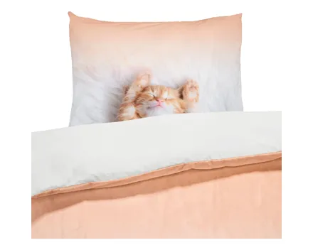 Bettwäsche Satin Kätzchen 50x70 Kissenbezug