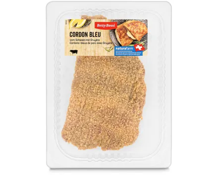 Betty Bossi Naturafarm Schweinscordonbleu Gruyère 300g
