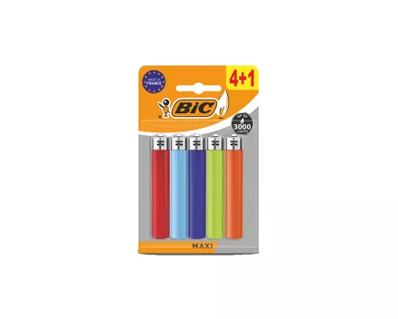 BIC Feuerzeug Maxi 4 + 1 gratis