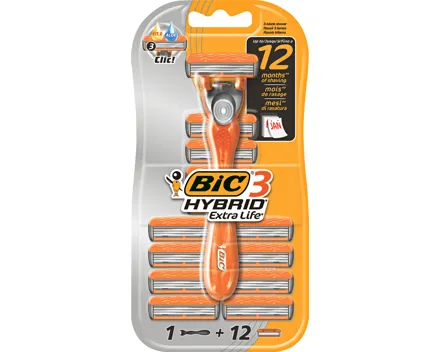 BIC Hybrid Extra Life 3-Klingen-Herrenrasierer