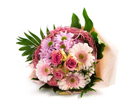 Biedermeier Blumenstrauss rosa