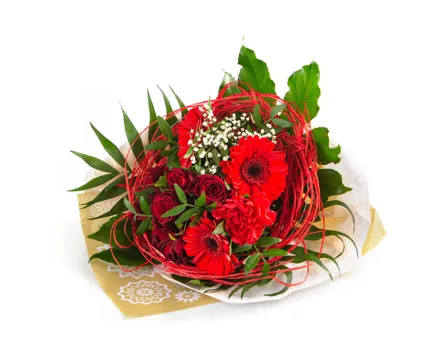 Biedermeier Blumenstrauss rot