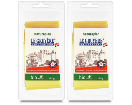 Bio Le Gruyère mittelreif Scheiben 2x 180g