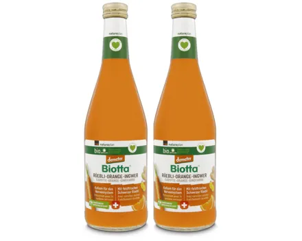 Biotta Naturaplan Bio demeter Rüebli Orange & Ingwer 2x 50cl
