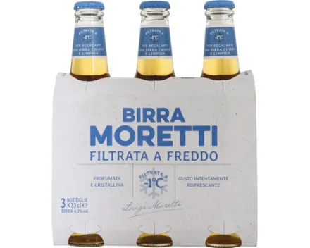 Birra Moretti Filtrata a Freddo 3 x 33 cl