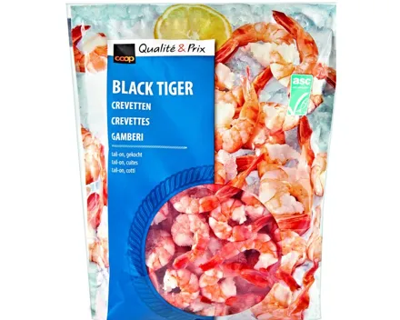 Black Tiger Crevetten ASC Tail-on gekocht