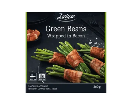 Bohnenrolle im Speckmantel