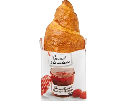 Bonne Maman Croissant mit Erdbeerkonfitüre