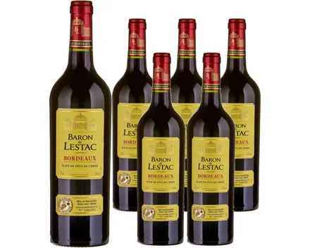 Bordeaux AOC Baron de Lestac 6x 75cl (2023) – Rotwein, Frankreich (0.75l)