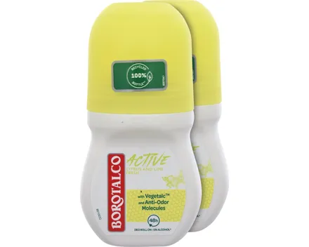 Borotalco Active Deo Roll On 2 x 150 ml
