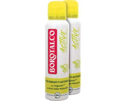 Borotalco Active Deo Spray 2 x 150 ml