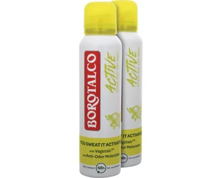 Borotalco Active Deo Spray 2 x 150 ml