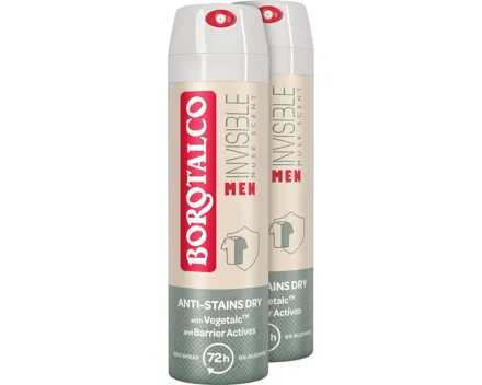 Borotalco For Men Absolute Invisible Dry 2 x 150 ml