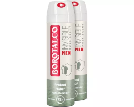 Borotalco For Men Absolute Invisible Dry 2 x 150 ml
