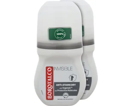 Borotalco Invisible Deo Roll On 2 x 50 ml