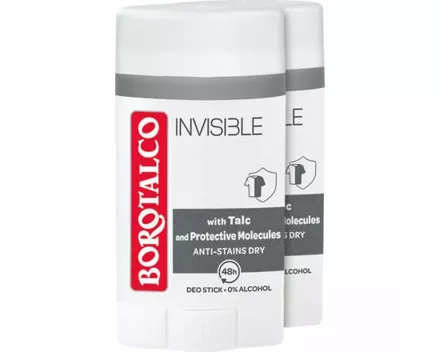 Borotalco Invisible Deo Stick 2 x 40 ml