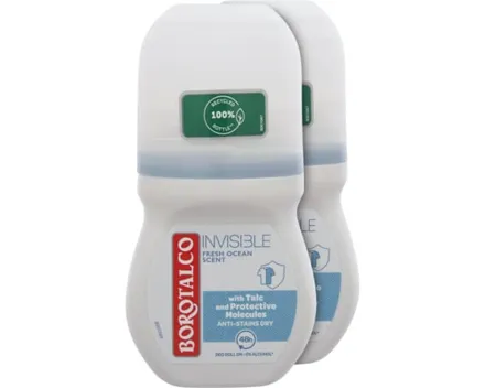 Borotalco Invisible Fresh Deo Roll On 2 x 50 ml