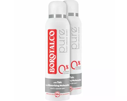 Borotalco Pure Clean Freshness Deo Spray 2 x 150 ml