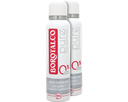 Borotalco Pure Clean Freshness Deo Spray 2 x 150 ml