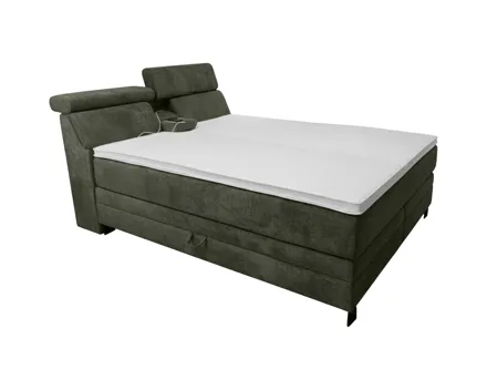 Boxspringbett Arrivo Stoff moos 160 x 200 cm, ohne Topper